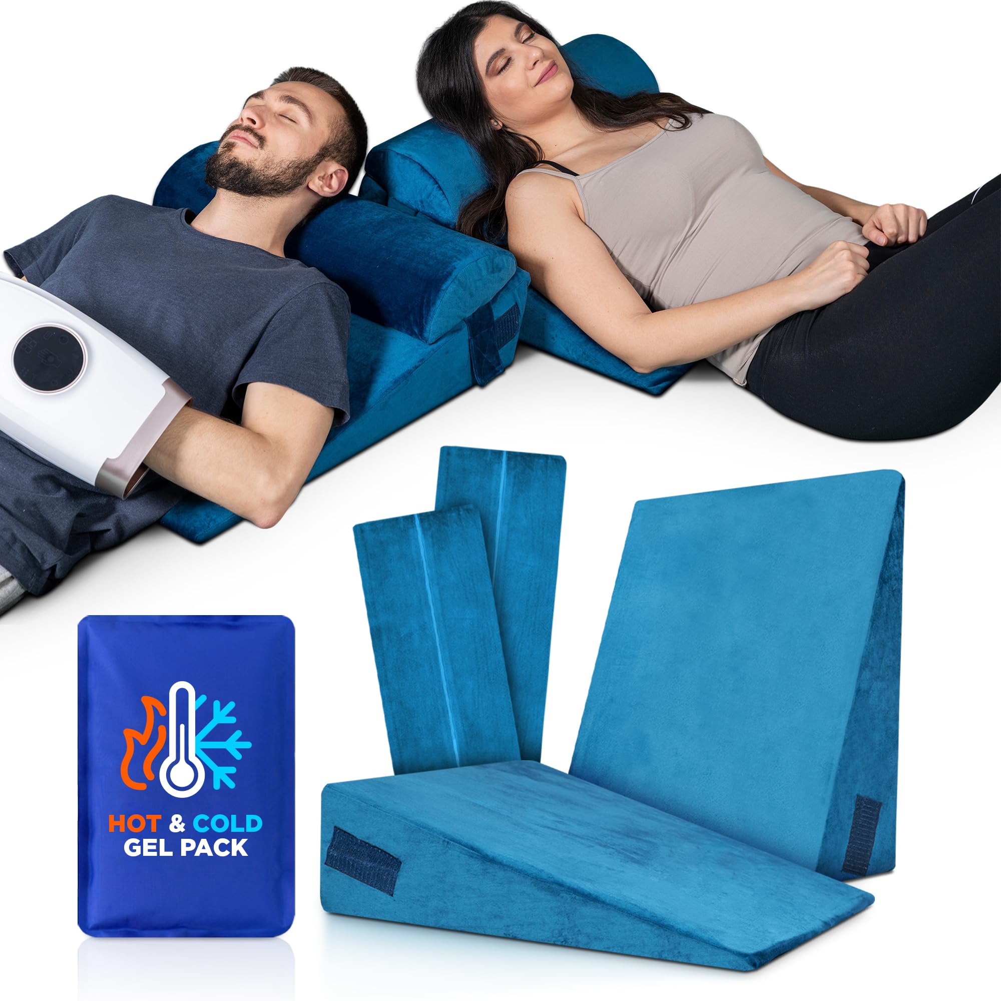 Amazon.com: Lunix LX8 4pcs Orthopedic Bed Wedge Pillow Set with